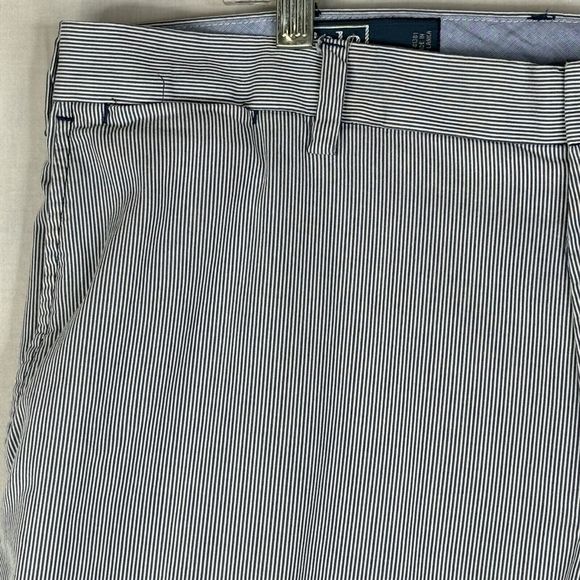 Polo Ralph Lauren Shorts Men's 38 Chino Blue White Striped Slash‎ Pockets 37x8 - Picture 6 of 12